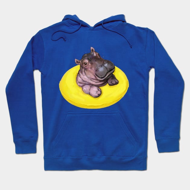 Baby Hippo Swim Hoodie by LauraGraves